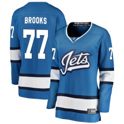 Adam Brooks Winnipeg Jets Women's Fanatics Branded Blue Breakaway Alternate Jersey
