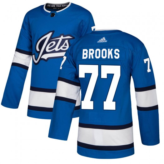 Adam Brooks Winnipeg Jets Youth Adidas Authentic Blue Alternate Jersey