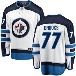 Adam Brooks Winnipeg Jets Youth Fanatics Branded White Breakaway Away Jersey