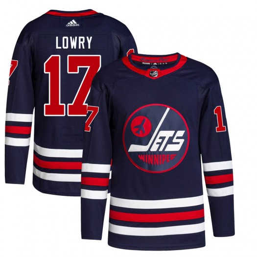 Adam Lowry Winnipeg Jets Men's Adidas Authentic Navy 2021/22 Alternate Primegreen Pro Jersey