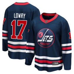 Adam Lowry Winnipeg Jets Men's Fanatics Branded Premier Navy 2021/22 Alternate Breakaway Player Jersey