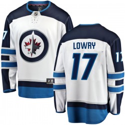 Adam Lowry Winnipeg Jets Men's Fanatics Branded White Breakaway Away Jersey