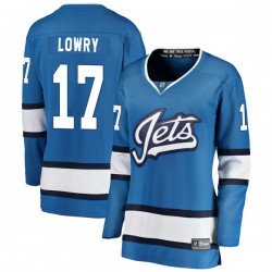 Adam Lowry Winnipeg Jets Women's Fanatics Branded Blue Breakaway Alternate Jersey