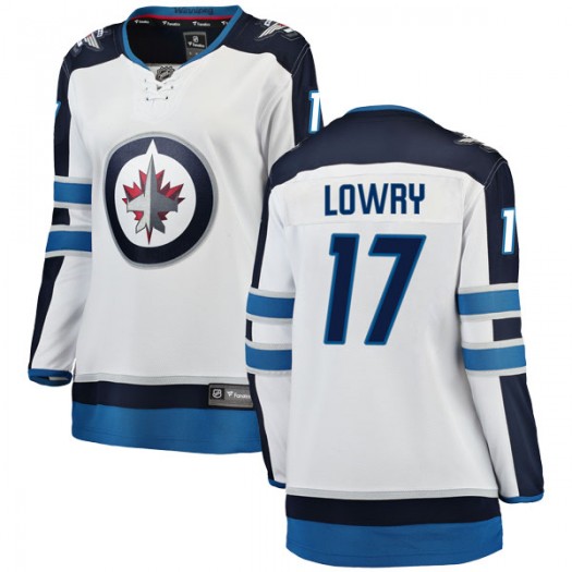 Adam Lowry Winnipeg Jets Women's Fanatics Branded White Breakaway Away Jersey