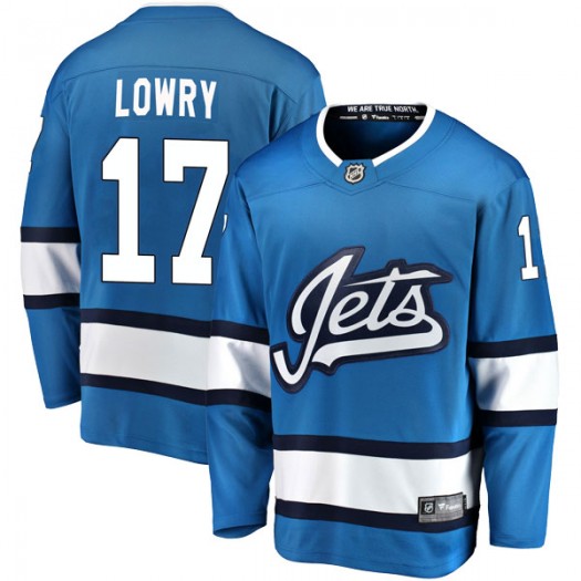 Adam Lowry Winnipeg Jets Youth Fanatics Branded Blue Breakaway Alternate Jersey