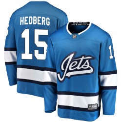 Anders Hedberg Winnipeg Jets Men's Fanatics Branded Blue Breakaway Alternate Jersey