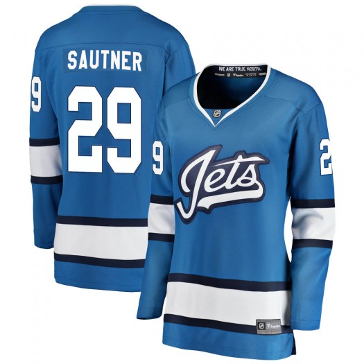 Ashton Sautner Winnipeg Jets Women's Fanatics Branded Blue Breakaway Alternate Jersey