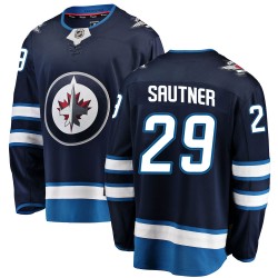 Ashton Sautner Winnipeg Jets Youth Fanatics Branded Blue Breakaway Home Jersey