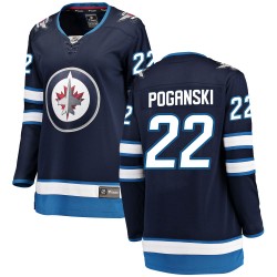 Austin Poganski Winnipeg Jets Women's Fanatics Branded Blue Breakaway Home Jersey