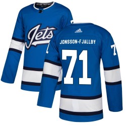Axel Jonsson-Fjallby Winnipeg Jets Men's Adidas Authentic Blue Alternate Jersey