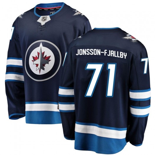 Axel Jonsson-Fjallby Winnipeg Jets Men's Fanatics Branded Blue Breakaway Home Jersey