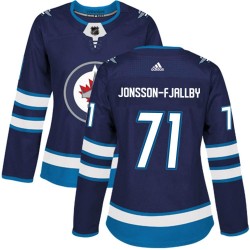 Axel Jonsson-Fjallby Winnipeg Jets Women's Adidas Authentic Navy Home Jersey