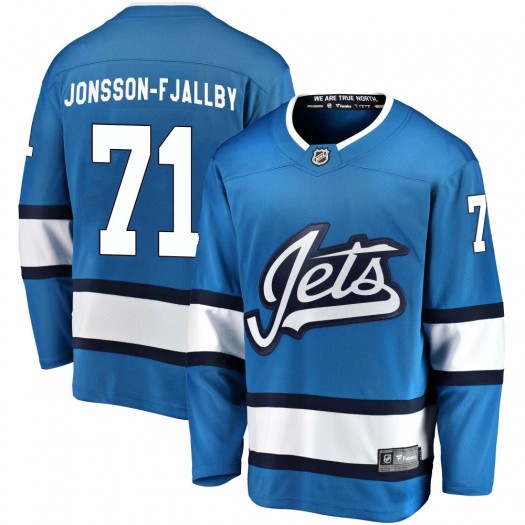 Axel Jonsson-Fjallby Winnipeg Jets Youth Fanatics Branded Blue Breakaway Alternate Jersey
