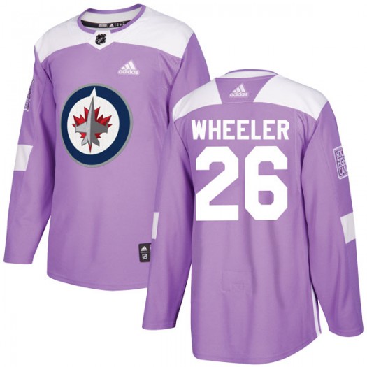 Blake Wheeler Winnipeg Jets Men's Adidas Authentic Purple Fights Cancer Practice Jersey