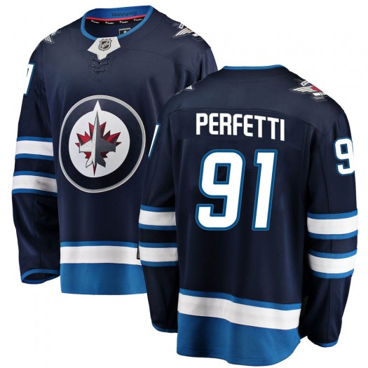 Cole Perfetti Winnipeg Jets Men's Fanatics Branded Blue Breakaway Home Jersey