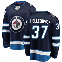 Connor Hellebuyck Winnipeg Jets Men's Fanatics Branded Blue Breakaway Home Jersey