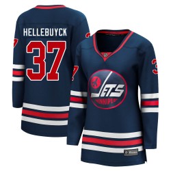 Connor Hellebuyck Winnipeg Jets Women's Fanatics Branded Premier Navy 2021/22 Alternate Breakaway Player Jersey