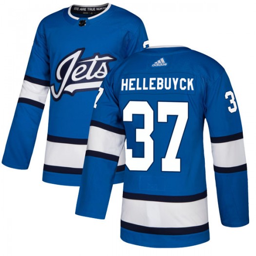 Connor Hellebuyck Winnipeg Jets Youth Adidas Authentic Blue Alternate Jersey