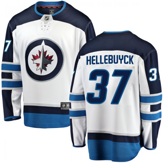 Connor Hellebuyck Winnipeg Jets Youth Fanatics Branded White Breakaway Away Jersey