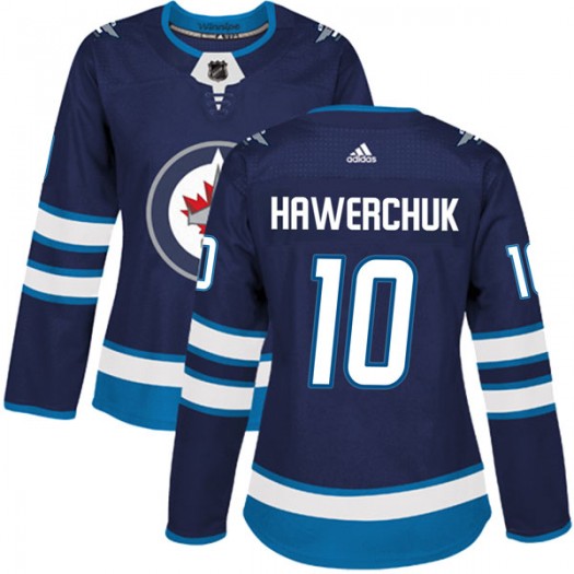 Dale Hawerchuk Winnipeg Jets Women's Adidas Authentic Navy Home Jersey