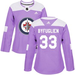 Dustin Byfuglien Winnipeg Jets Women's Adidas Authentic Purple Fights Cancer Practice Jersey