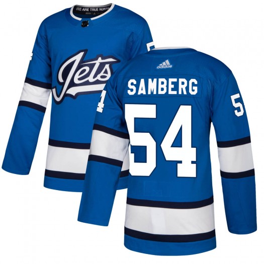 Dylan Samberg Winnipeg Jets Youth Adidas Authentic Blue Alternate Jersey