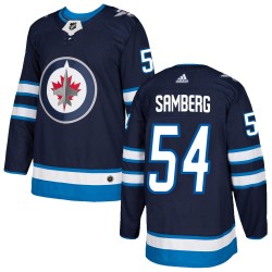 Dylan Samberg Winnipeg Jets Youth Adidas Authentic Navy Home Jersey