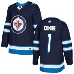 Eric Comrie Winnipeg Jets Youth Adidas Authentic Navy Home Jersey