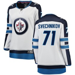 Evgeny Svechnikov Winnipeg Jets Women's Fanatics Branded White Breakaway Away Jersey
