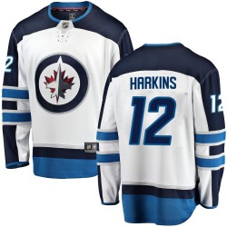 Jansen Harkins Winnipeg Jets Men's Fanatics Branded White Breakaway Away Jersey