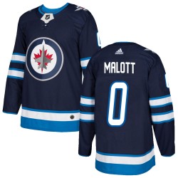 Jeff Malott Winnipeg Jets Men's Adidas Authentic Navy Home Jersey