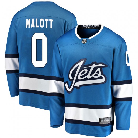 Jeff Malott Winnipeg Jets Men's Fanatics Branded Blue Breakaway Alternate Jersey