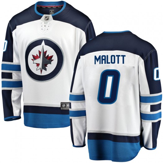 Jeff Malott Winnipeg Jets Men's Fanatics Branded White Breakaway Away Jersey