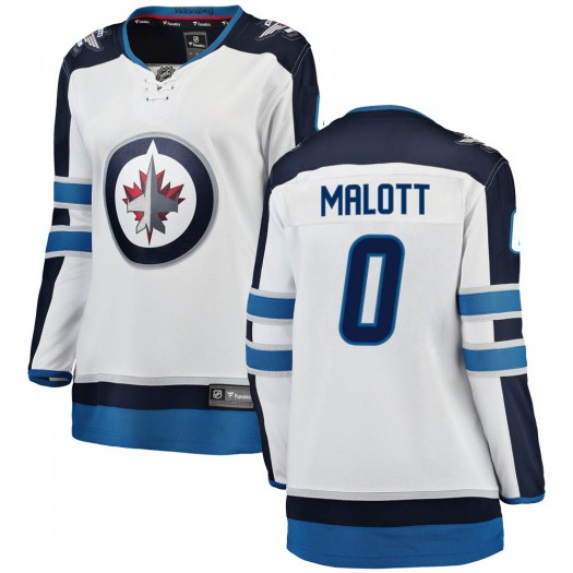Jeff Malott Winnipeg Jets Women's Fanatics Branded White Breakaway Away Jersey