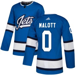 Jeff Malott Winnipeg Jets Youth Adidas Authentic Blue Alternate Jersey