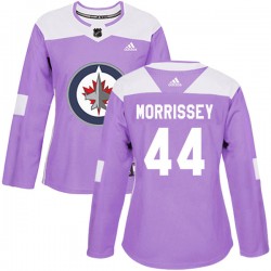 Josh Morrissey Winnipeg Jets Women's Adidas Authentic Purple Fights Cancer Practice Jersey
