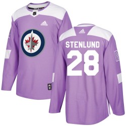 Kevin Stenlund Winnipeg Jets Youth Adidas Authentic Purple Fights Cancer Practice Jersey