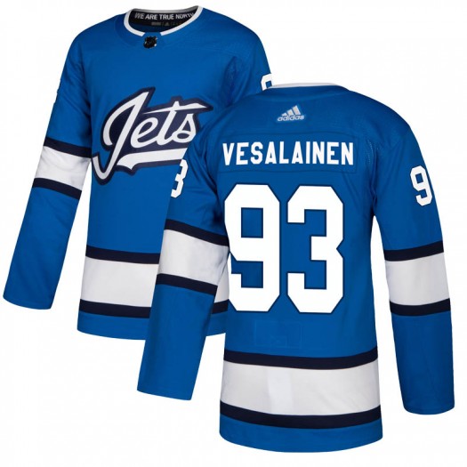 Kristian Vesalainen Winnipeg Jets Youth Adidas Authentic Blue Alternate Jersey