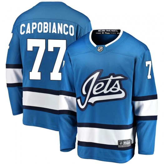 Kyle Capobianco Winnipeg Jets Men's Fanatics Branded Blue Breakaway Alternate Jersey