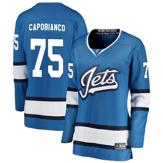 Kyle Capobianco Winnipeg Jets Women's Fanatics Branded Blue Breakaway Alternate Jersey
