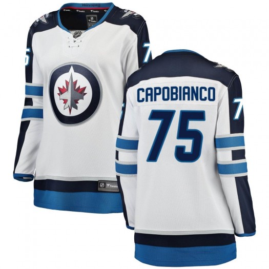 Kyle Capobianco Winnipeg Jets Women's Fanatics Branded White Breakaway Away Jersey