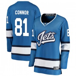 Kyle Connor Winnipeg Jets Women's Fanatics Branded Blue Breakaway Alternate Jersey