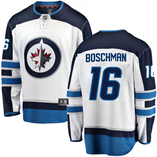 Laurie Boschman Winnipeg Jets Men's Fanatics Branded White Breakaway Away Jersey