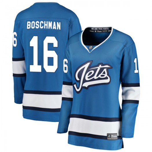 Laurie Boschman Winnipeg Jets Women's Fanatics Branded Blue Breakaway Alternate Jersey