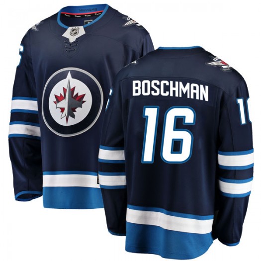 Laurie Boschman Winnipeg Jets Youth Fanatics Branded Blue Breakaway Home Jersey