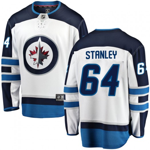 Logan Stanley Winnipeg Jets Men's Fanatics Branded White Breakaway Away Jersey