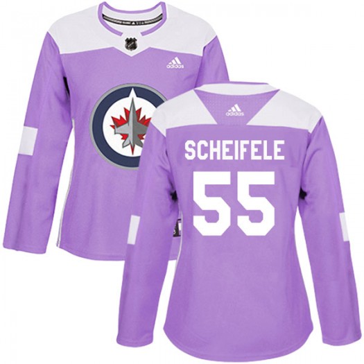 Mark Scheifele Winnipeg Jets Women's Adidas Authentic Purple Fights Cancer Practice Jersey