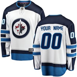 Men's Fanatics Branded Winnipeg Jets Customized Breakaway White Away Jersey