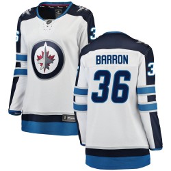 Morgan Barron Winnipeg Jets Women's Fanatics Branded White Breakaway Away Jersey