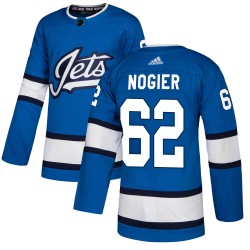Nelson Nogier Winnipeg Jets Men's Adidas Authentic Blue Alternate Jersey